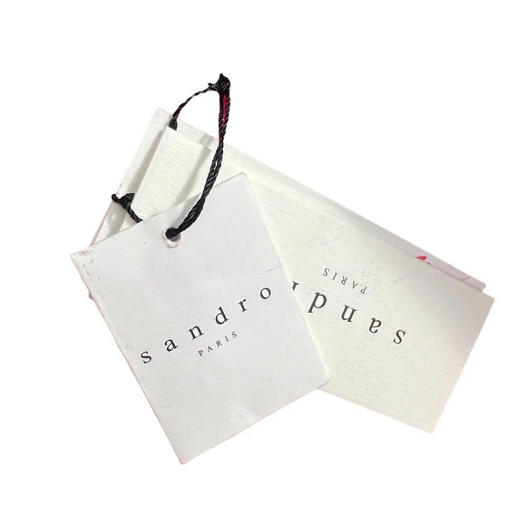 Sandro Red and Pink Striped Knit Drawstring Shorts Size 1 / US Small - Picture 8 of 11